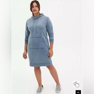 NWOT Torrid Mini French Terry Hoodie Dress